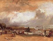 Richard Parkes Bonington Water Basin at Versailles France oil painting artist